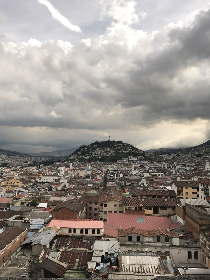 A view of Panecillo from the Basilica of the National Vow